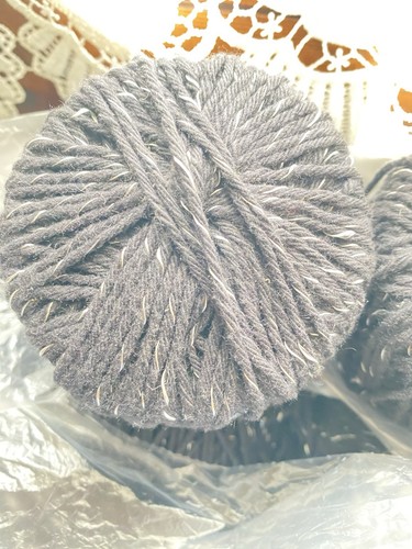 Gomitolo filato cotone nero - filato,
